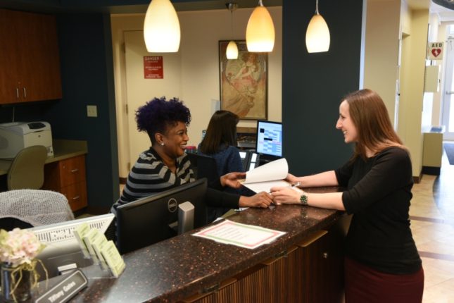 front desk area